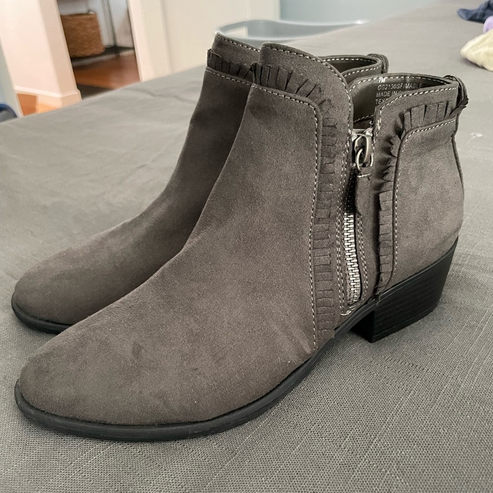 Gray Ankle Boots